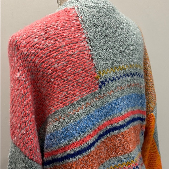 Sincerely Jules Oversized Knit Cardigan XL Multicolour Open Front - Picture 8 of 14